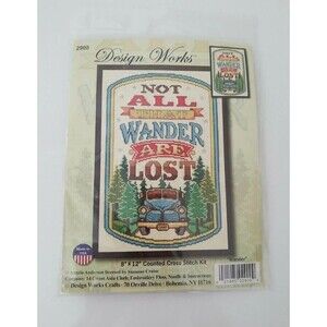 Design Works Counted Cross Stitch Kit 8"X12"-All That Wander (14 Count) 2900 New